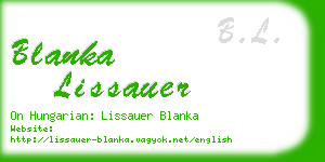 blanka lissauer business card